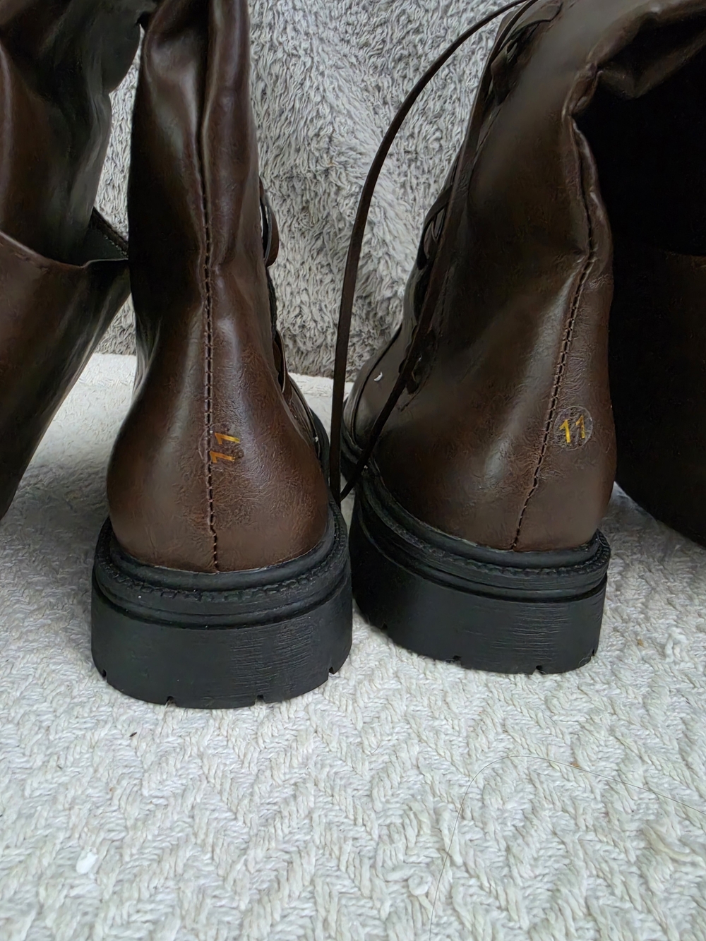 Medieval Pirate Boots Renaissance Boots for Men Size 11Mid Calf Lace up Gothic - Picture 14 of 16